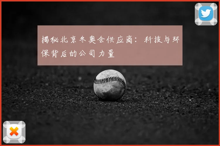 揭秘北京冬奥会供应商:科技与环保背后的公司力量