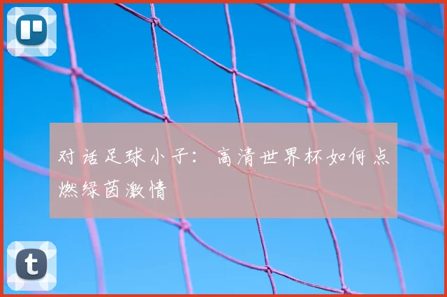 对话足球小子：高清世界杯如何点燃绿茵激情